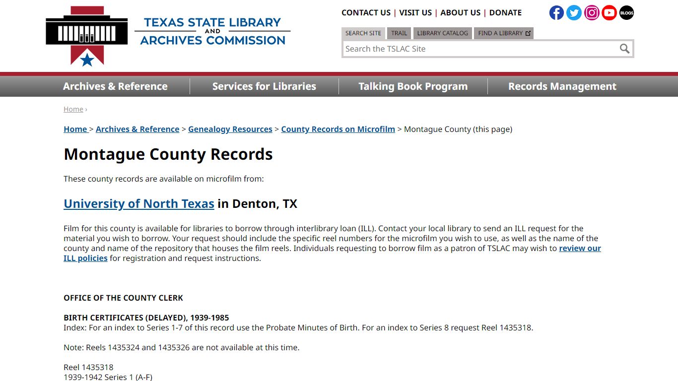 Montague County Records - Texas State Library and Archives Commission